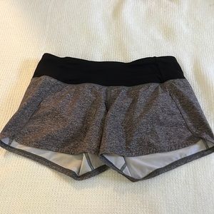 Lululemon Grey Speed Up Shorts Size 4